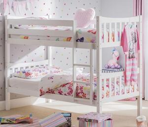 Zabby Wooden Bunk Bed In Bright White