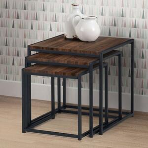 Tacita Set Of 3 Nesting Tables In Walnut