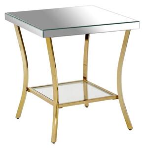 Kensick Mirrored Glass Side Tables In Silver