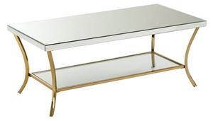 Kensick Rectangular Mirrored Coffee Table In Silver