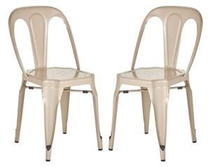 Dschubba Champagne Metal Dining Chairs In A Pair