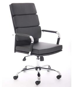 Advocate Leather Executive Office Chair In Black With Arms