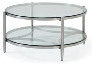 Stanmore Glass Coffee Table With Brushed Stainless Steel Frame