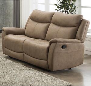 Arizones Fabric 2 Seater Fixed Sofa In Caramel