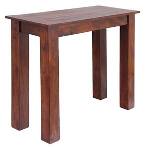 Cansu Solid Acacia Wooden Console Table In Dark Oak