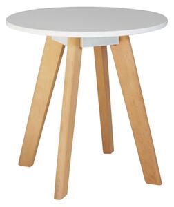 Benecia Wooden Lamp Table Round In White