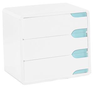 Becka Wooden Chest Of 3 Drawers In White Matt Gloss