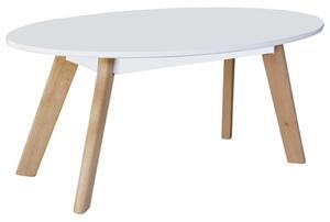 Benecia Wooden Coffee Table Oval In White