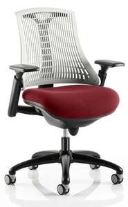 Flex Task White Back Office Chair With Ginseng Chilli Seat