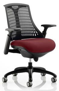 Flex Task Black Back Office Chair With Ginseng Chilli Seat