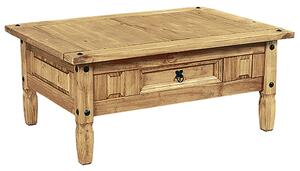 Carlen Wooden Coffee Table With 1 Drawer In Light Pine