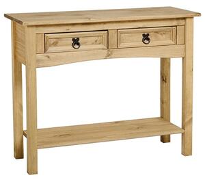 Carlen Wooden Console Table With 2 Drawers In Light Pine