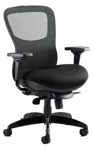 Stealth Shadow Ergo Fabric Office Chair In Black Airmesh Seat