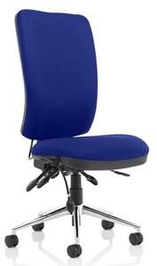 Chiro High Back Office Chair In Stevia Blue No Arms