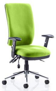 Chiro High Back Office Chair In Myrrh Green With Arms