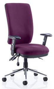 Chiro High Back Office Chair In Tansy Purple With Arms