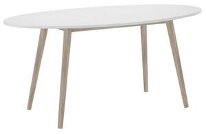 Appleton Wooden Dining Table In White And Oak Effect