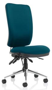 Chiro High Back Office Chair In Maringa Teal No Arms