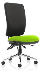 Chiro High Black Back Office Chair In Myrrh Green No Arms