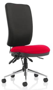 Chiro High Black Back Office Chair In Bergamot Cherry No Arms