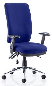 Chiro High Back Office Chair In Stevia Blue With Arms