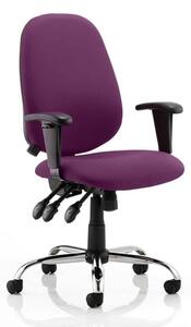 Lisbon Office Chair In Tansy Purple With Arms