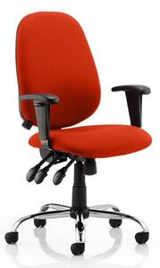 Lisbon Office Chair In Tabasco Red With Arms