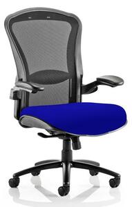 Houston Heavy Black Back Office Chair With Stevia Blue Seat