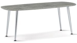 Leilexi Wooden Coffee Table With Chrome Legs In Stone Effect