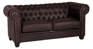 Wenona Leather And PVC 2 Seater Sofa In Brown