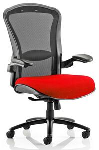 Houston Heavy Black Back Office Chair With Bergamot Cherry Seat