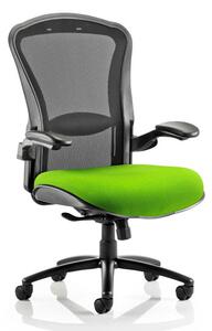 Houston Heavy Black Back Office Chair With Myrrh Green Seat