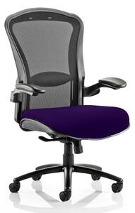 Houston Heavy Black Back Office Chair With Tansy Purple Seat