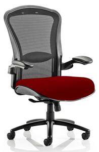 Houston Heavy Black Back Office Chair With Ginseng Chilli Seat