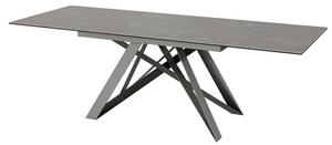 Visoke Ceramic Pull Out Extending Dining Table In Slate Grey