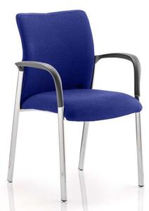 Academy Fabric Back Visitor Chair In Stevia Blue With Arms