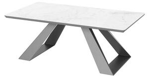 Lanton Ceramic Rectangular Coffee Table In Grey Gloss