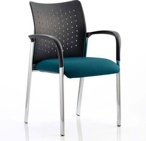 Academy Office Visitor Chair In Maringa Teal With Arms