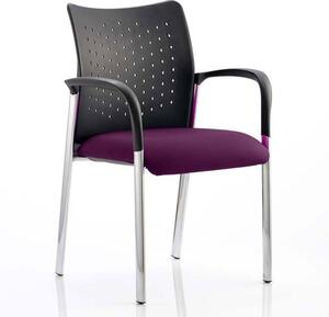 Academy Office Visitor Chair In Tansy Purple With Arms