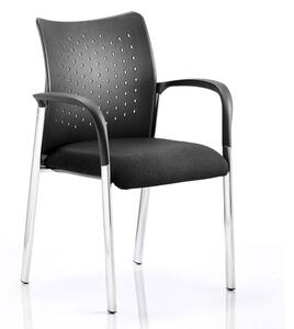 Academy Office Visitor Chair In Black With Arms