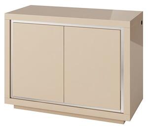 Spalding High Gloss Sideboard With 2 Doors In Cream And LED