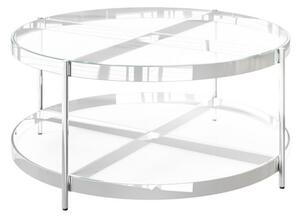 Ongar Clear Glass Coffee Table With Chrome Frame