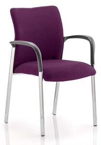 Academy Fabric Back Visitor Chair In Tansy Purple With Arms