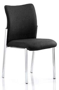 Academy Fabric Back Visitor Chair In Black No Arms