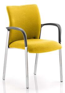 Academy Fabric Back Visitor Chair In Senna Yellow With Arms