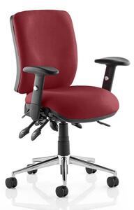 Chiro Medium Back Office Chair In Ginseng Chilli With Arms