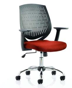 Dura Black Back Office Chair With Tabasco Red Seat