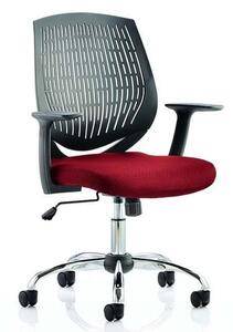 Dura Black Back Office Chair With Ginseng Chilli Seat