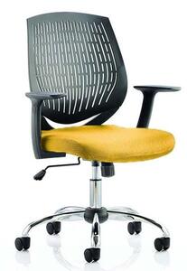 Dura Black Back Office Chair With Senna Yellow Seat