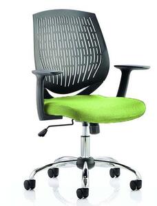 Dura Black Back Office Chair With Myrrh Green Seat